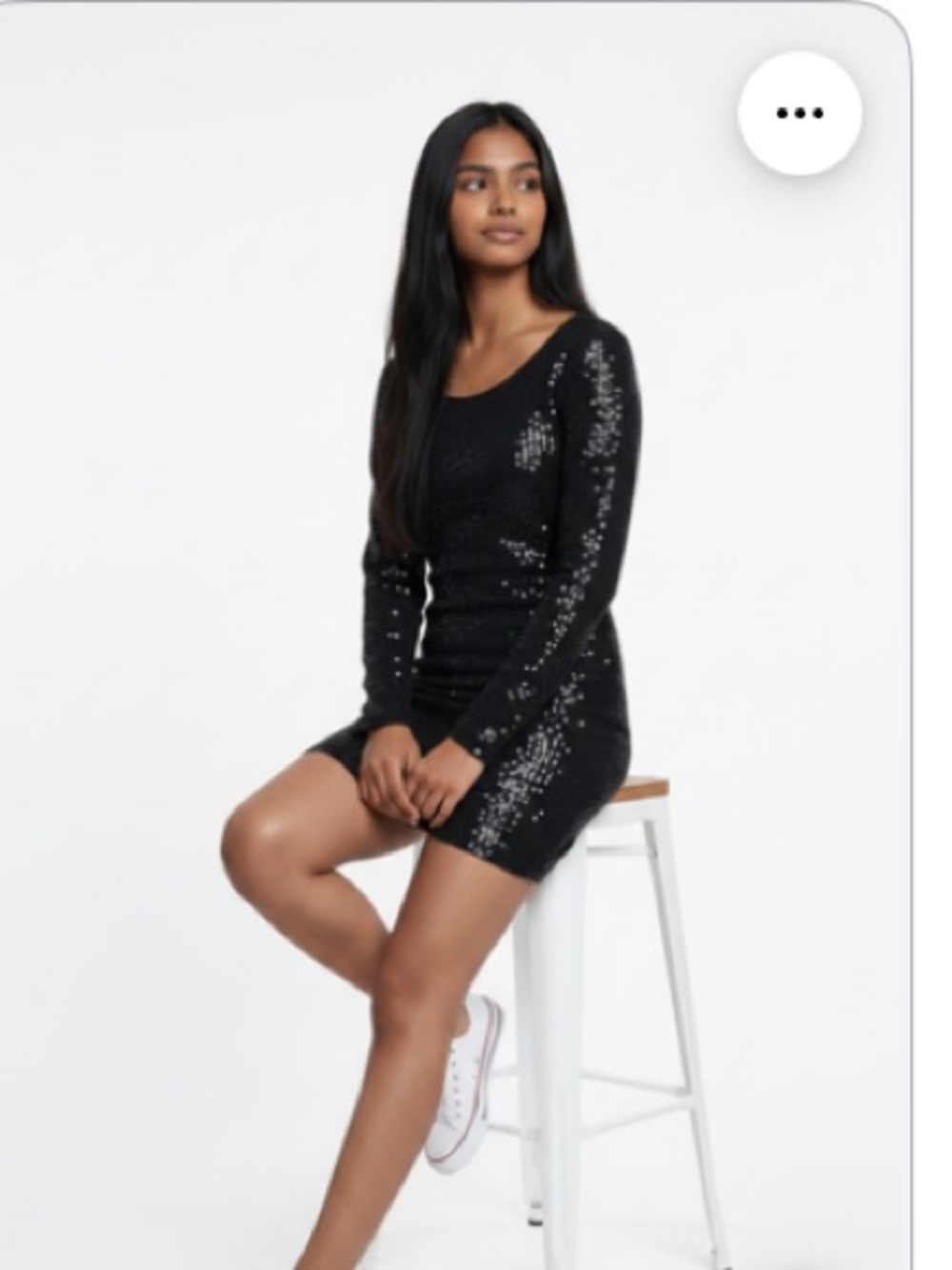 #10 DKNY Black Moni Sequin Dress Sz S (CHRISTMAS